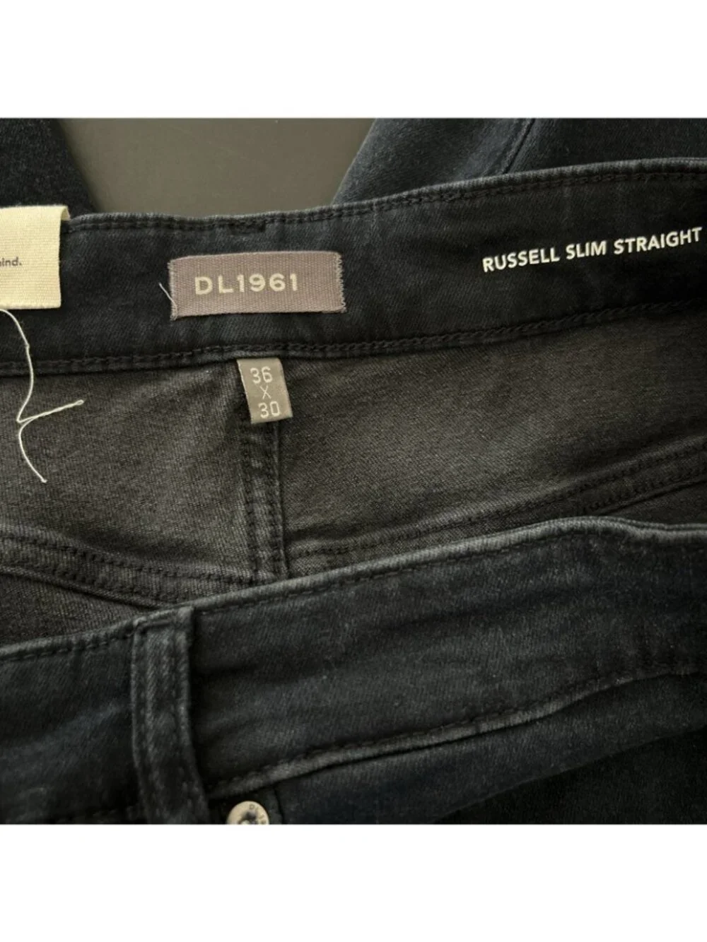 DL1961 Ultimate Russell Slim Straight Jeans Tahoe Dark Wash Blue Men's 36x30